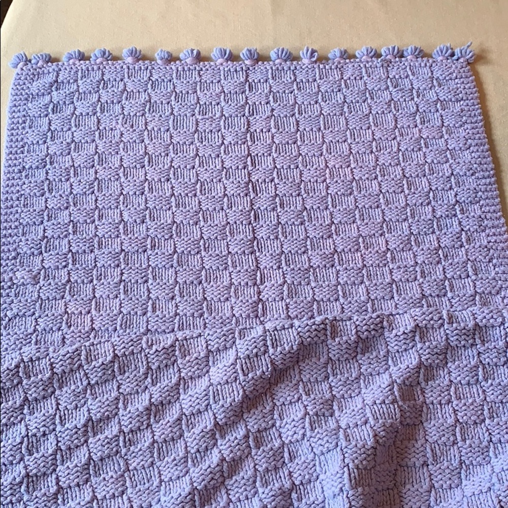 Hand Crochet Purple Throw